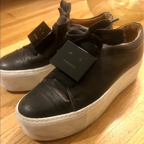 SOLD Acne Studios Drihanna Leather Platform Sneakers - Picture 4 of 7